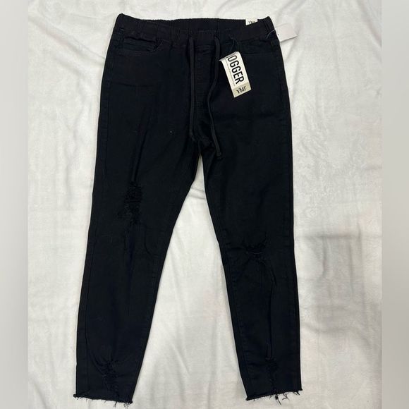 YMI High Rise Ankle Distressed Joggers NWT - Picture 4 of 7